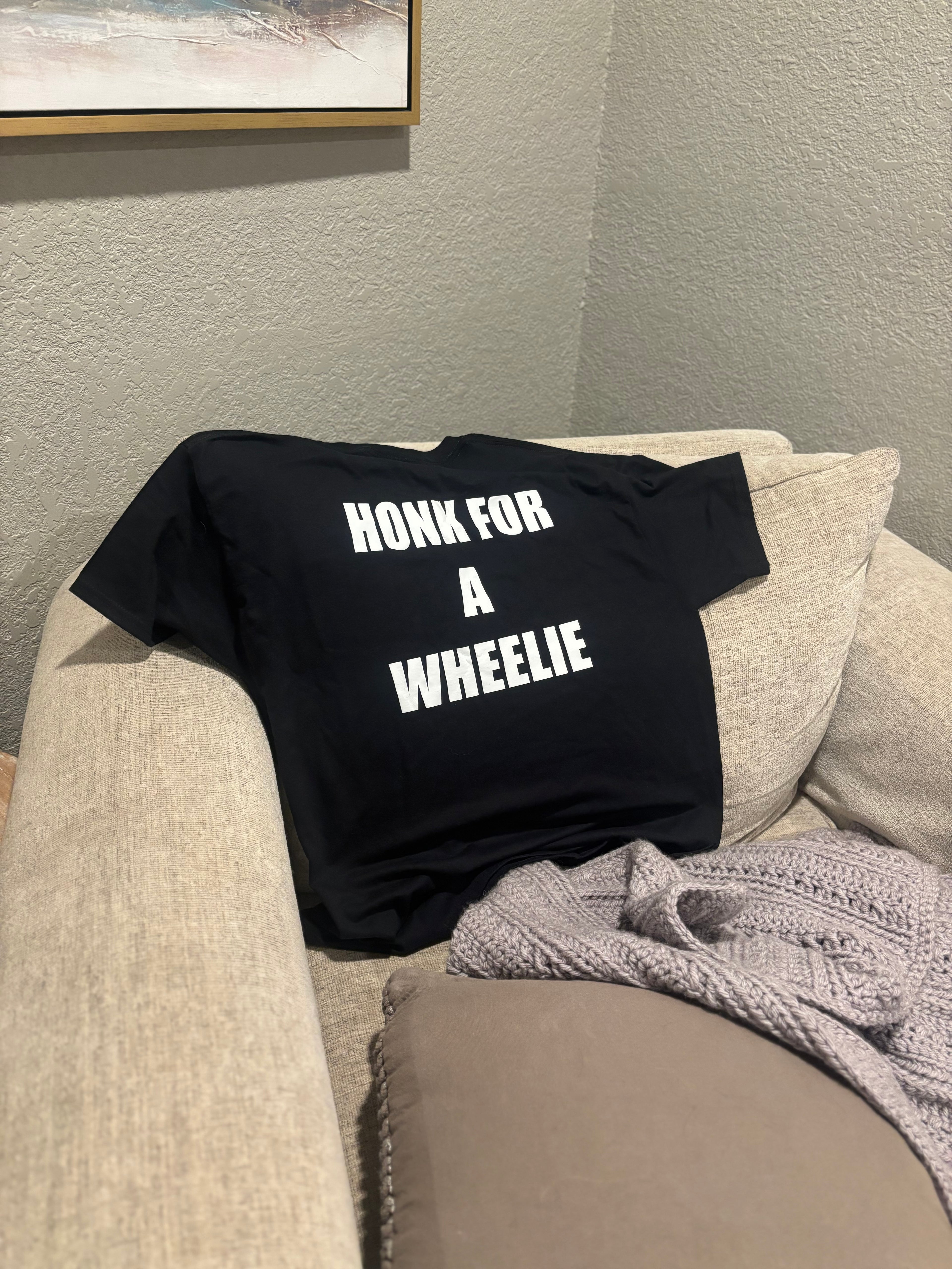Honk for a wheelie tee